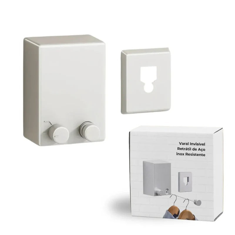 Varal Invisível Retrátil de Aço inox - Tazzi🔥 QUEIMA DE ESTOQUE VERÃO