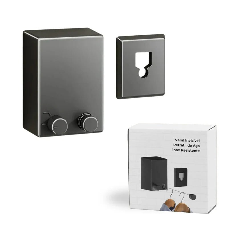 Varal Invisível Retrátil de Aço inox - Tazzi🔥 QUEIMA DE ESTOQUE VERÃO